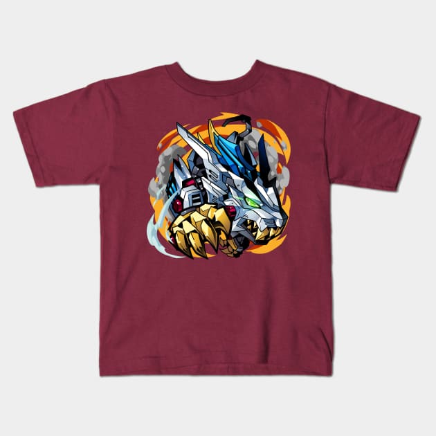 Wild White Tiger Like Robot from Japan Kids T-Shirt by Ashmish